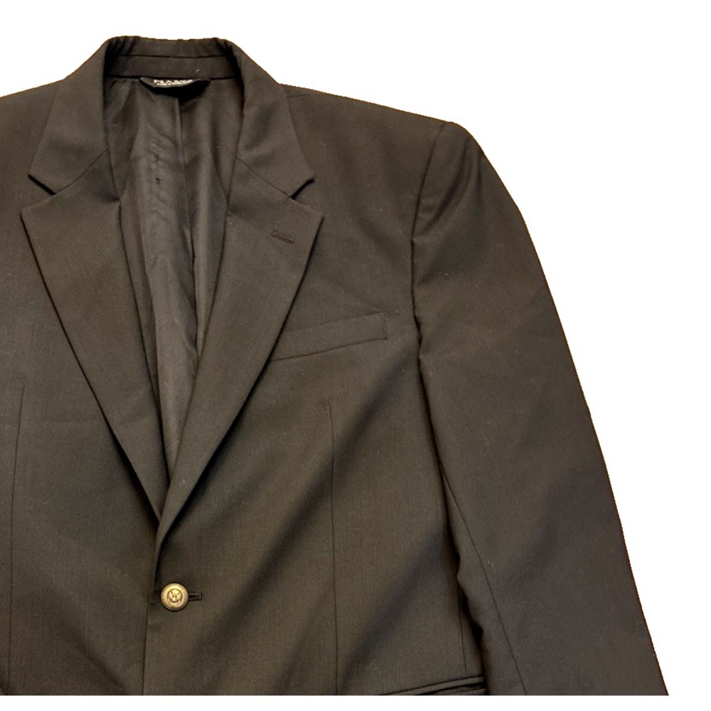 Jos A Bank Mens Black 100% Wool Sport Coat 2 Button Suit Jacket Blazer 42 L